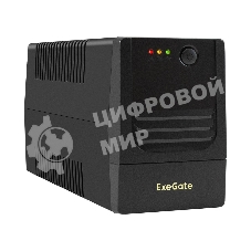 Источник бесперебойного питания ExeGate Power NB-800.LED.AVR.2SH (800VA/480W, LED, AVR, 2*Schuko, батарея 12V 9Ah, Black)