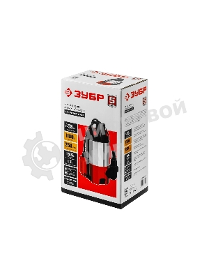 Насос ЗУБР НПГ-М3-1100-С, дренажный для грязной воды, корпус - нерж. сталь, 1100 Вт