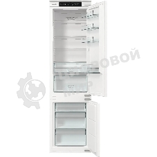 Встраиваемый холодильник Gorenje NRKI519141 белый двухкамерный 207/68 л морозилка снизу, No Frost