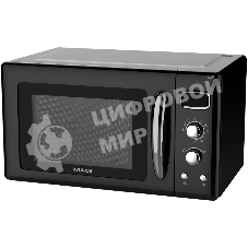 Микроволновая печь Hyundai HYM-D3040 черный, 23 л, 800 Вт, переключатели - кнопки, поворотный механизм