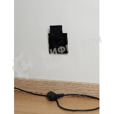 Розетка 1-местная IEK BRITE РСбш10-3-БрЧ (BR-R16-16-K02) с заземлением, с защитными шторками и крышкой, 16А, IP20, черный