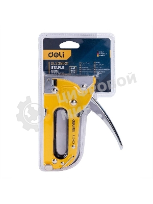 Мебельный степлер Deli DL238001 4-8мм. Полностью стальная конструкция.