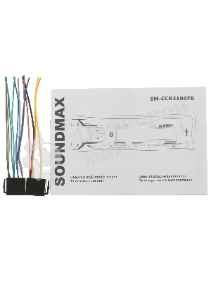 Автомагнитола Soundmax SM-CCR3186, 1 DIN, Bluetooth, USB Type-A, AUX