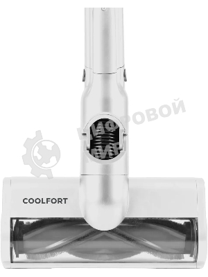 Пылесос вертикальный Coolfort CF-3002 белый, питание от аккумулятора, 120 Вт, уборка сухая, пылесборник 0.9 л, работа от АКБ max 32 мин.