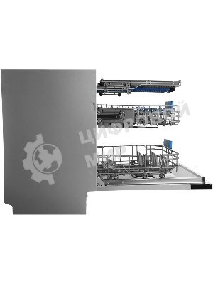 Встраиваемая посудомоечная машина Hyundai HBD 685, нержавеющая сталь, 59.8 см, 16 компл., 45 дБ, класс A+++