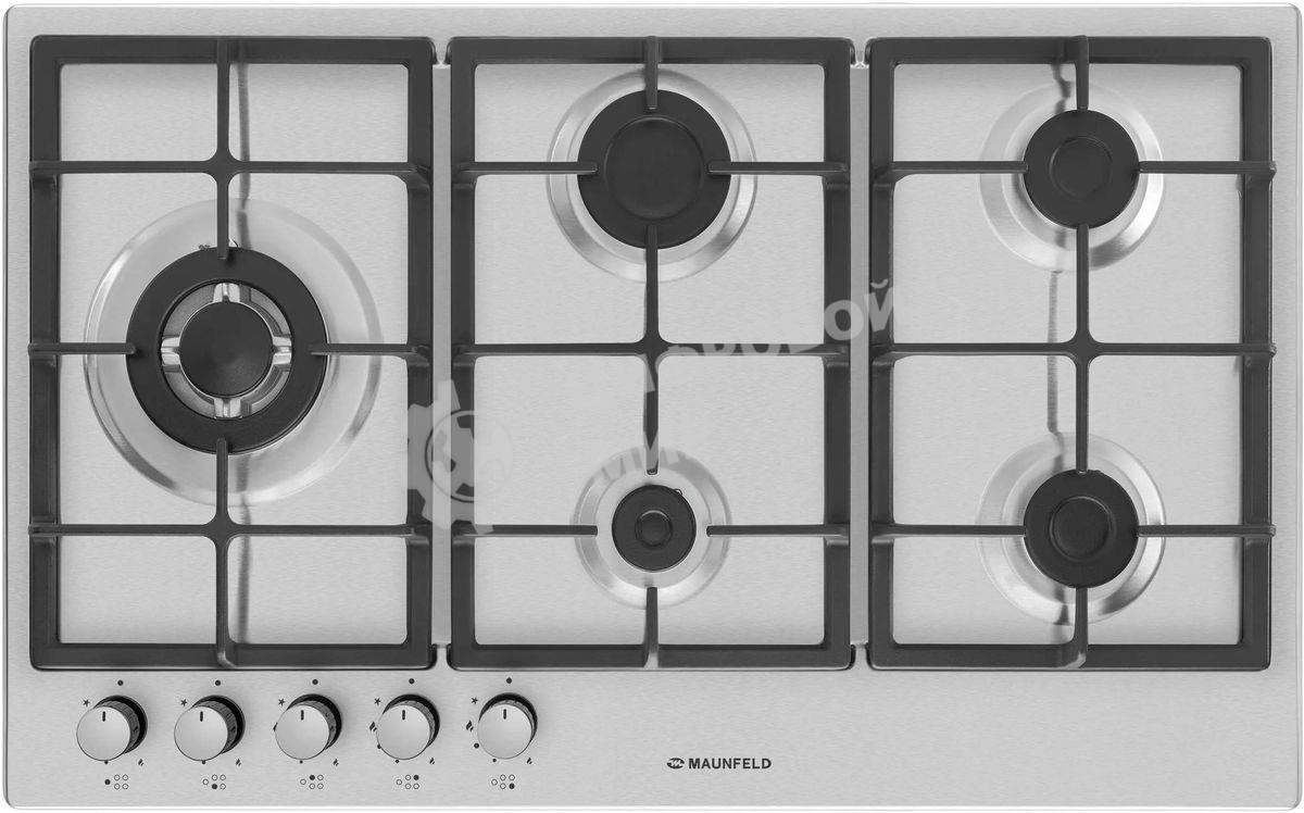 Газовая панель Maunfeld EGHS.95.33CS/G, 5 конфорок, нержавеющая сталь, серебристый