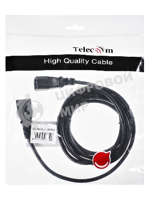 Кабель UPS to устройство 220V (IEC-320-C13/C14) 3м, 3G 0,75мм медь, Telecom