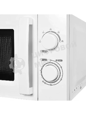 Микроволновая печь Hyundai HYM-M2005 белый, 20 л, 700 Вт, переключатели - поворотный механизм