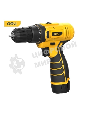 Дрель-шуруповерт Deli DL-DZ12-4A2, 12 В, 2 Ач, 30 Нм, щеточный