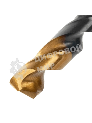 Сверло по металлу Denzel 12 мм, HSS-Tin, Golden Tip, 6 шт.