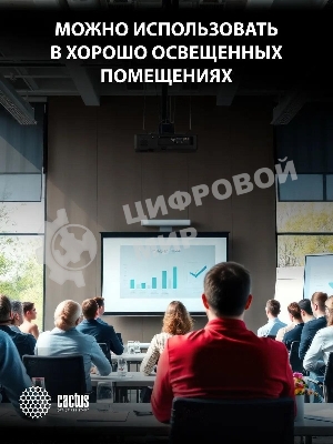 Проектор Cactus CS-S3.B 3LCD 43000Lm LS 4300Lm ANSI (1280x1024) 15000:1 ресурс лампы:10000часов 1xUSB typeA 2xHDMI 4.7кг