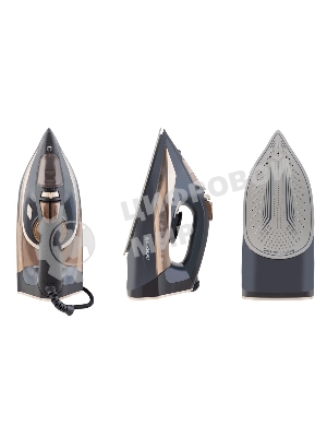 Утюг Endever DELTA-233 черный/золотой, 2400 Вт, 35 г/мин, 145 г/мин, 350 мл