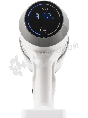 Пылесос вертикальный Coolfort CF-3002 белый, питание от аккумулятора, 120 Вт, уборка сухая, пылесборник 0.9 л, работа от АКБ max 32 мин.