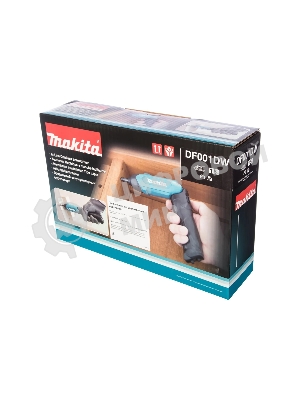 Отвертка аккумуляторная Makita DF001DW Отвертка ак, 3.6В,встр1.5А·ч Li-ion,220об\мин,4Нм,0.36кг,чем,н-р акс 81шт,подсв,USB шнур