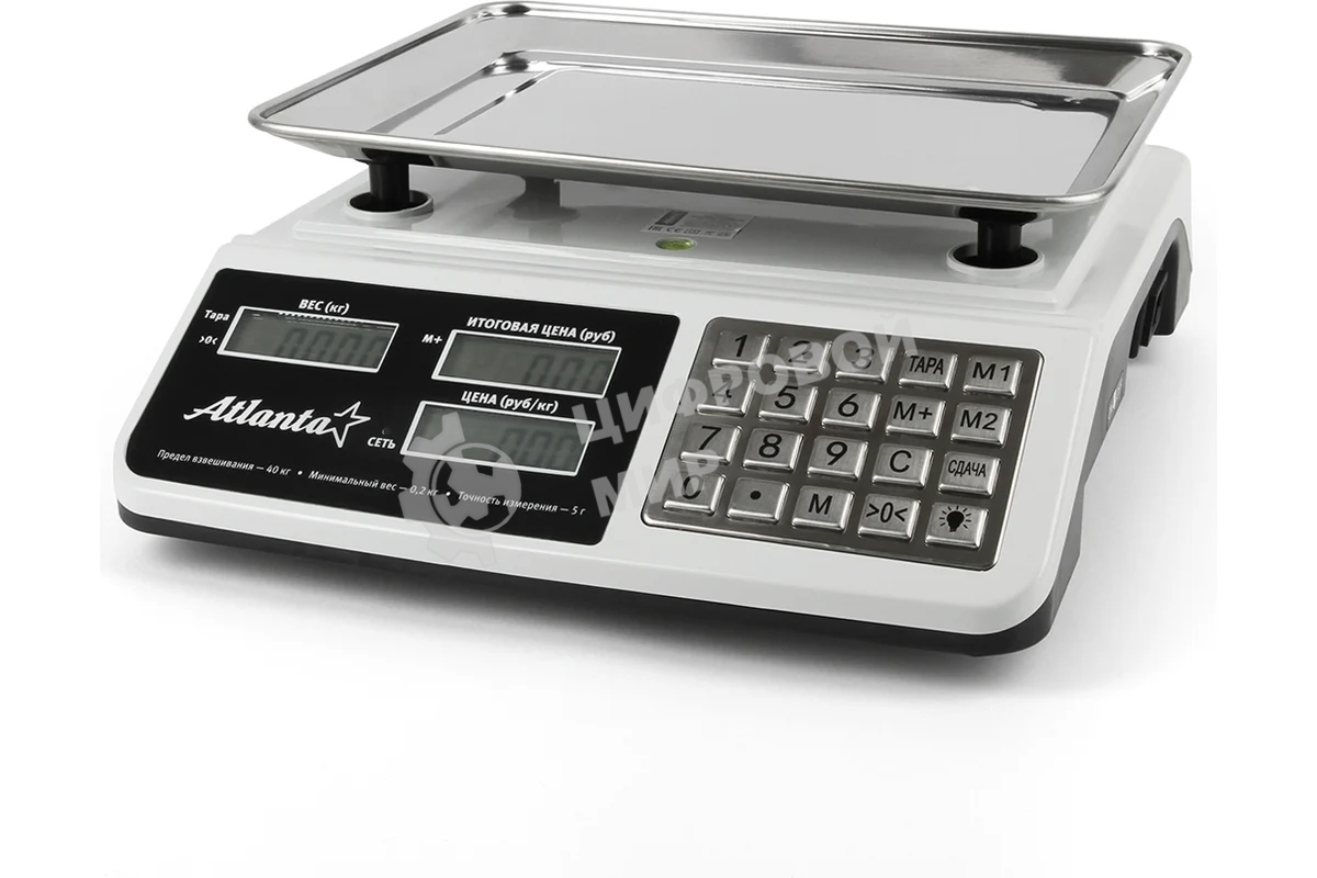 Весы торговые электронные настольные Atlanta ATH-6117 белый