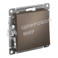 Кнопка нажимная сх.1, 10АХ, механизм SE AtlasDesign Мокко