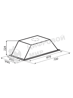 Вытяжка встраиваемая Zigmund & Shtain K 012.7 W белый, 70 см, 1010 куб. м/ч, 74 дБ