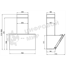 Вытяжка наклонная Elikor Антрацит 60П-650-Е3Д белый, 60 см, 650 куб. м/ч, 60 дБ