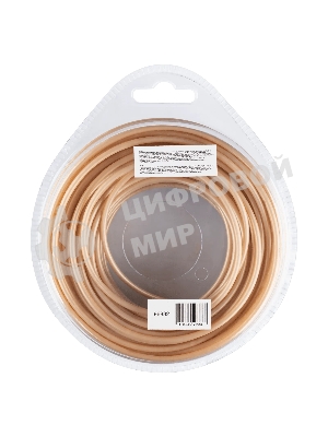 Леска для триммера Denzel армированная алюминием круглая, 3,0мм х 15м, блистер ALUFLEX