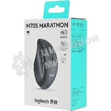 Мышь беспроводная Logitech M705 черный, 1000 dpi, радиоканал, USB, кнопки - 7