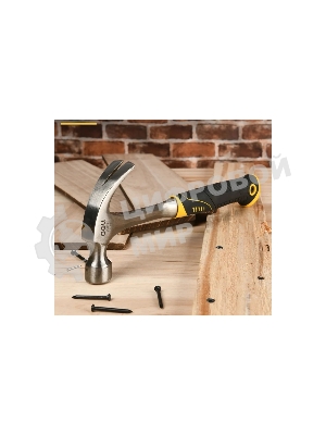 Молоток-гвоздодер Deli DL5072 450 гр, цельнокованный, прорезиненныя рукоять