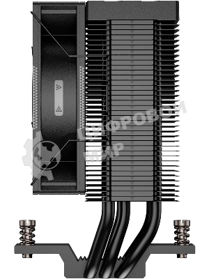 Кулер для процессора PCCooler R300 BK S115X/1200/1700/1851/AM4/AM5 (TDP 150W, 92mm Fan, 3 тепловые трубки 6мм, 800-2200RPM, 18-30dBa)