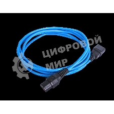 Шнур питания с фиксатором REM IEC 60320 C13/IEC 60320 C14, 10 А/250 В (3 * 1,0), 3 м, синий R-10-Cord-C13-C14-3-Blue