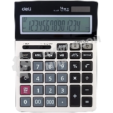 Калькулятор настольный Deli E1672C серебристый 14-разр.