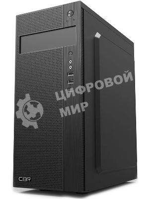 Компьютерный корпус CBR PCC-ATX-E185-WPSU ATX Miditower E185, без БП, 2*USB 2.0, HD Audio+Mic, черный