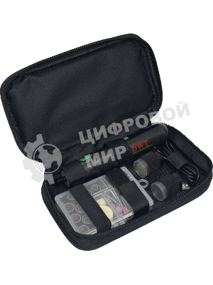 Прямошлифовальная машина (гравер) аккумуляторный DWT AGSP-07 TB /до 5000-30000 об.в мин/цанга 3.2 мм/6 скоростей/LED-подсветка/1.1 А·ч Li-ion/Type-C/черный (AGSP-07 TB)