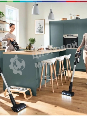 Пылесос вертикальный Bosch BCS931GAC серый, питание от аккумулятора, уборка сухая, пылесборник 0.4 л