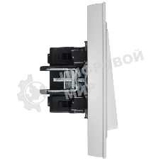 Выключатель 1-кл. СП BRITE ВСР10-1-0-БрАБ 10А в сборе арктич. бел. IEK BR-V10-0-10-K91-F