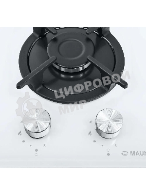 Газовая варочная панель Maunfeld EGHG.32.1CW/G, 2 конфорки, закаленное стекло, белый