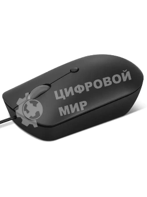 Мышь проводная Lenovo 400 черный, 2400 dpi, USB-C, кнопки - 4