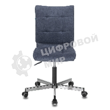 Кресло Бюрократ CH-330M/LT-27 темно-синий, экокожа, 120 кг, механизм качания, без подлокотников