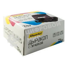 Дырокол Silwerhof VIS, до 35 листов, металл черный, отверстий: 2, с линейкой