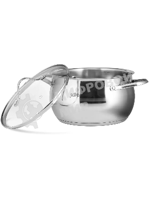 Кастрюля LARA LR02-34 Apple 22x12,5 см, 4.7 л, нержавеющая сталь, с крышкой