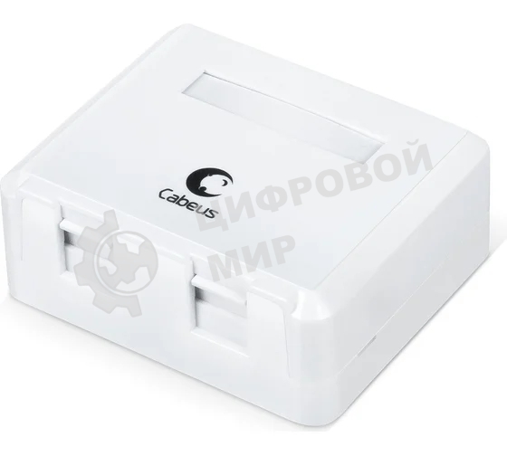 Коробка для настенного монтажа Cabeus, 2x keystone, внешняя, цвет: белый, (MB-2)