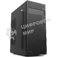 Компьютерный корпус CBR PCC-ATX-E185-WPSU ATX Miditower E185, без БП, 2*USB 2.0, HD Audio+Mic, черный