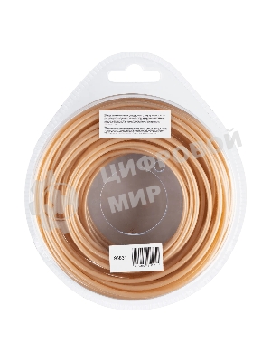 Леска для триммера Denzel армированная алюминием круглая, 2,7мм х 15м, блистер ALUFLEX