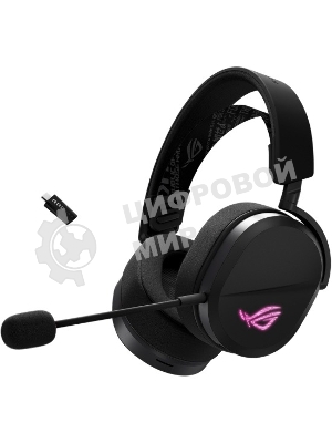 Гарнитура ASUS A501 ROG чёрный, беспроводная, Bluetooth, подсветка