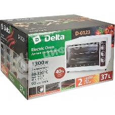 Мини-печь Delta D-0123 белая с тэном повыш мощности,1300 Вт, 37 л