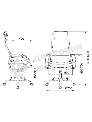Кресло Бюрократ CH-608SL/BLACK TW-01 TW-11 черный, сетка