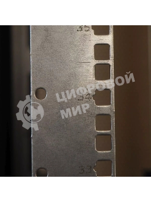 Шкаф серверный напольный 48U (600 1000) дверь перфорированная, задние двойные перфорированные, черный