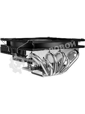 Кулер для процессора PCCooler RC600-67 (125W, 4-pin PWM, 67.5mm, Al, 4x6mm, 1x120мм, 62.5CFM, 32.5dBA, 2300RPM, S: 1851/1700/1200/115X, AM5/AM4, черный)