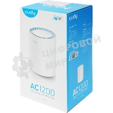 Бесшовный Mesh роутер Cudy M1200(1-Pack) AC1200 10/100BASE-TX белый