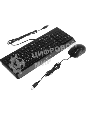 Комплект клавиатура+мышь A4Tech FStyler F1512 проводной, USB, 1200 DPI, черный