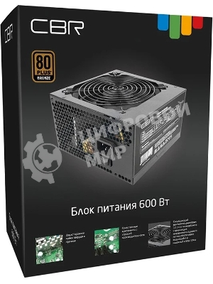 Блок Питания CBR PSU-ATX600-12GM, 600Вт, 80 PLUS Bronze, 120мм, черный