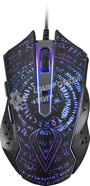 Мышь проводная Qumo Valhalla M35 черный, 3200 dpi, USB, кнопки - 6