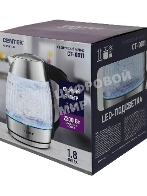 Чайник электрический Centek CT-0011 стекло